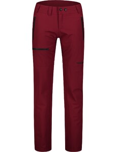 Nordblanc Temno Rdeče ženske nepremočljive outdoor hlače iz flisa PEACEFUL