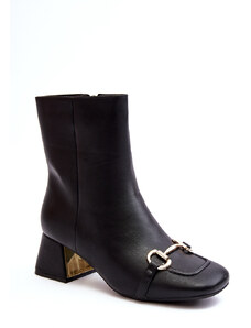 Kesi Black Adinah high-heeled ankle boots with embellishment