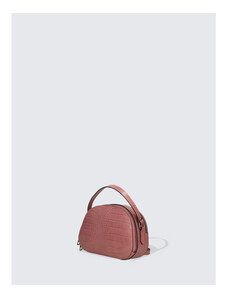 Majhna luksuzna rožnata usnjena crossbody torbica Abigail VERA PELLE