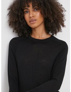 Volnen pulover Calvin Klein ženski, črna barva