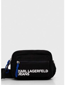 Torbica za okoli pasu Karl Lagerfeld Jeans črna barva
