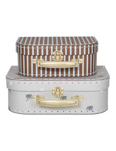 Kovček OYOY Mini Suitcase Elephant 2-pack
