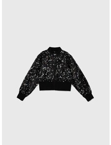 Otroška bomber jakna Calvin Klein Jeans črna barva