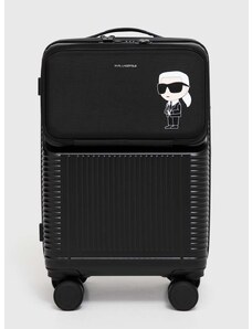 Kovček Karl Lagerfeld črna barva