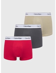 Boksarice Calvin Klein Underwear 3-pack moški, rdeča barva