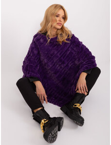 Fashionhunters Dark purple, elegant women's poncho