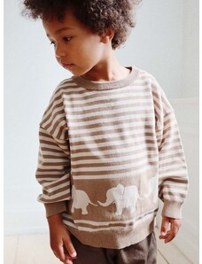 Otroški pulover s primesjo volne Konges Sløjd bež barva