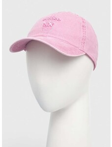 Bombažna bejzbolska kapa Pinko roza barva
