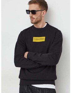 Bombažen pulover Calvin Klein moška, črna barva