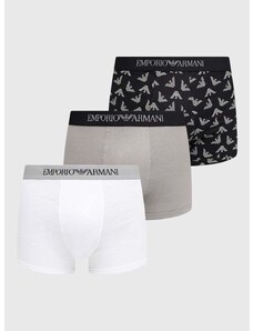 Bombažne boksarice Emporio Armani Underwear 3-pack bela barva