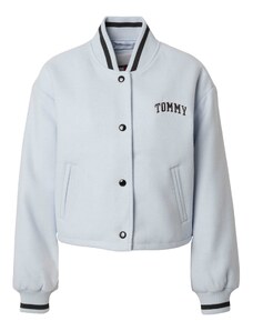 Tommy Jeans Prehodna jakna 'Varsity' svetlo modra / črna / bela