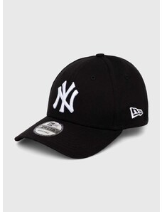 Bombažna bejzbolska kapa New Era črna barva