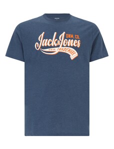 Jack & Jones Plus Majica mornarska / oranžna / bela