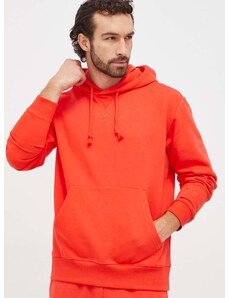 Pulover adidas moška, rdeča barva, s kapuco