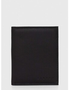 Usnjena denarnica Sisley moški, črna barva