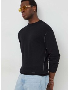 Pulover s primesjo volne Calvin Klein moški, črna barva