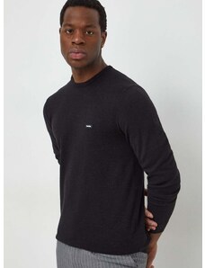 Pulover s primesjo svile Calvin Klein črna barva