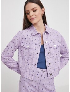 Jeans jakna United Colors of Benetton ženska, vijolična barva