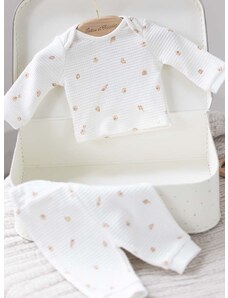 Otroška bombažna pižama Tartine et Chocolat bela barva