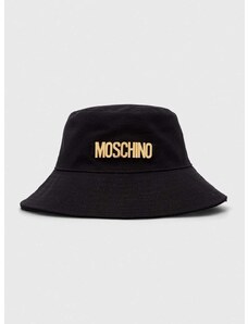Bombažni klobuk Moschino črna barva