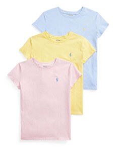 Otroška bombažna kratka majica Polo Ralph Lauren 3-pack