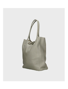 Velika dizajnerska temno siva usnjena shopper torbica za čez ramo Melani Two Summer VERA PELLE