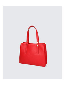 Manjša stilska živo rdeča usnjena torbica za čez ramo Rimini VERA PELLE