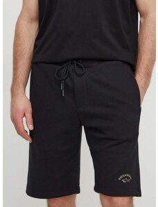 Bombažne kratke hlače Paul&Shark črna barva