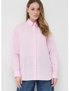 Bombažna srajca Pinko ženska, roza barva