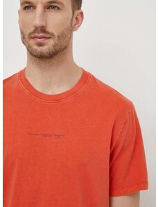 Bombažna kratka majica Pepe Jeans Dave Tee moška, oranžna barva