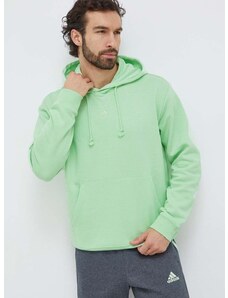 Pulover adidas moška, zelena barva, s kapuco