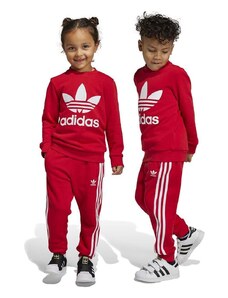 Otroška trenirka adidas Originals rdeča barva
