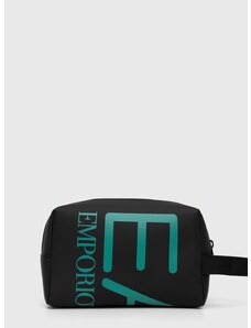 Kozmetična torbica EA7 Emporio Armani črna barva