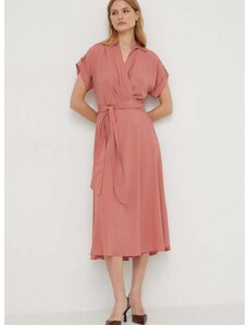 Obleka Lauren Ralph Lauren roza barva