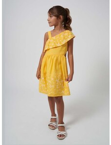 Otroška obleka Mayoral rumena barva
