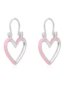LUV AJ Mini Heartbreaker Hoops - Baby Pink - Silver