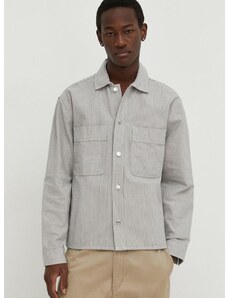 Jeans jakna Abercrombie & Fitch moška, siva barva
