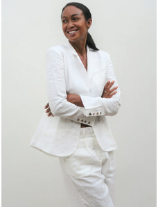 Luciee White Linen Suit For Woman