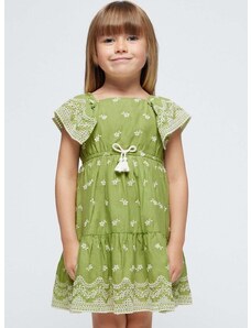 Otroška obleka Mayoral zelena barva