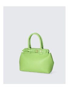 Manjša dizajnerska svetlo zelena usnjena torbica za v roko Patricia VERA PELLE