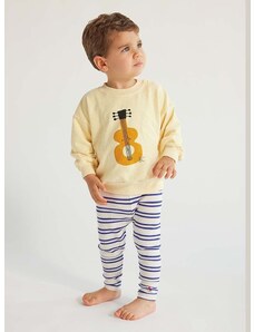 Bombažen pulover za dojenčka Bobo Choses rumena barva