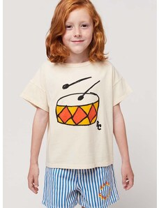 Otroška bombažna kratka majica Bobo Choses oranžna barva