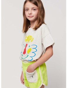 Otroška bombažna kratka majica Bobo Choses siva barva