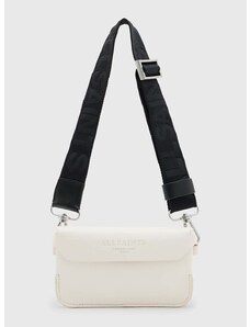 Usnjena torbica AllSaints ZOE bela barva