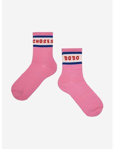 Otroške nogavice Bobo Choses roza barva