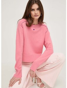 Pulover iz kašmirja MAX&Co. roza barva