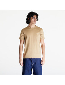 FRED PERRY Ringer T-Shirt Warm Stone/ Black