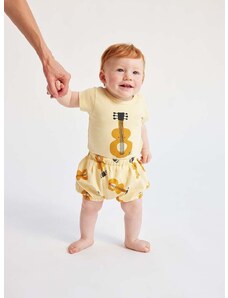 Bombažne kratke hlače za dojenčke Bobo Choses rumena barva