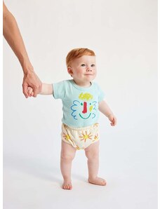 Bombažne kratke hlače za dojenčke Bobo Choses bež barva
