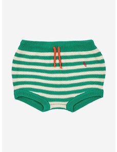 Bombažne kratke hlače za dojenčke Bobo Choses zelena barva